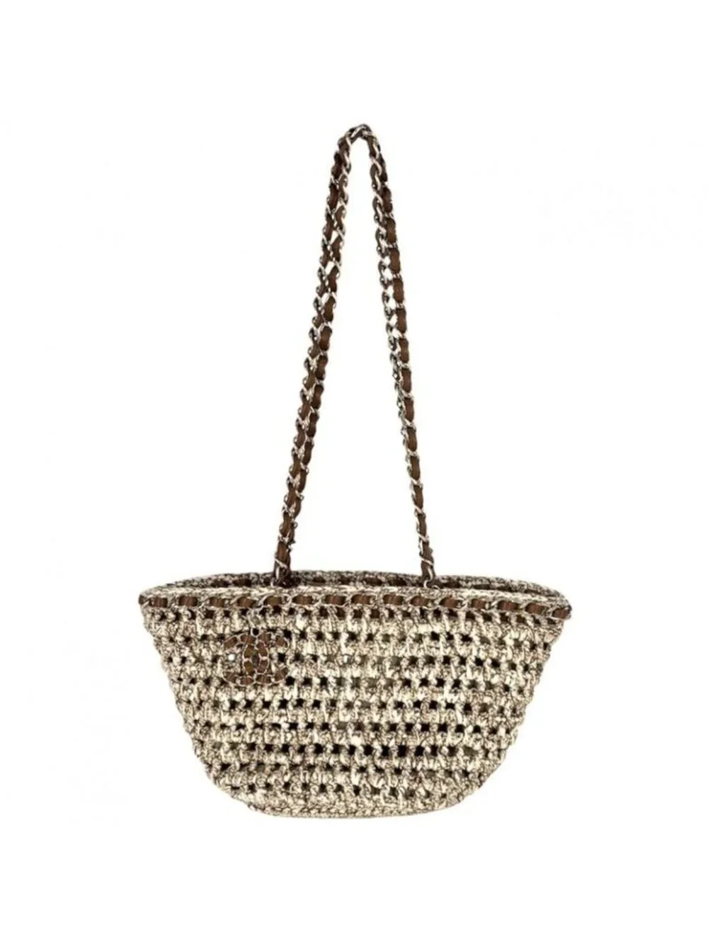 Chanel Shoulder Bag Cage Shopping Chain Tote Coco